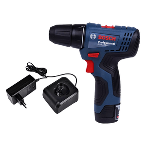 Parafusadeira / Furadeira 3/8"Bosch GSR 120-LI, Funcionamento a Bateria, com 21 Acessórios - 06019G80E0-000 Bivolt