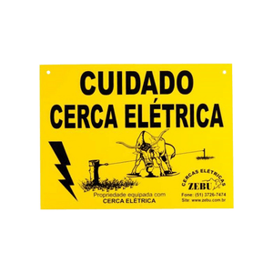 Placa Atenção Cerca Elétrica