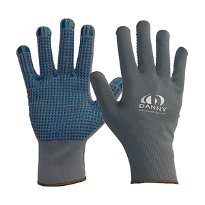 Luva de Segurança Danny Tamanho G/9 Poliflex Cinza com Azul - DA-11.300
