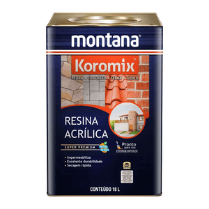 Resina Acrílica Montana Base Água Incolor 18l