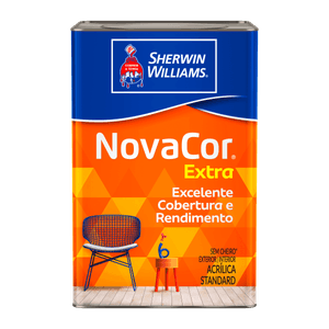 Tinta Acrílica Standard Sherwin-Williams Novacor Semi Brilho Branco 18L - 38443106