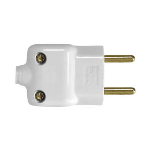 Plugue Macho Ilumi 2 Pinos 20A 250V Branco - 14241