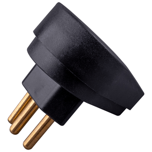 Plugue Macho Angular Ilumi 2 Pinos + Terra 20A 250V Preto - 1419