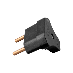 Plugue Macho Angular Ilumi 2 Pinos 10A 250V, Preto - 1428