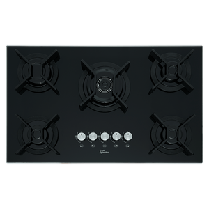 Cooktop A Gás Fischer Infinity 5 Bocas, Acendimento Superautomático, Mesa De Vidro Preto, Com Tripla Chama - 26298-57077