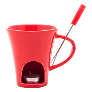 Mini Fondue Ivy Lyor 200ml, Porcelana, Vermelho, 2 Peças - 2826