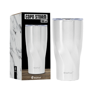 Copo Térmico Storm Brasfoot  Branco 900ml - 12809