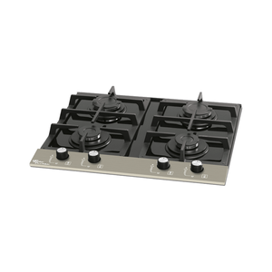 Cooktop a Gás Fischer Platinium 4 Bocas, Acendimento Superautomático, Mesa de Vidro Temperado Preto