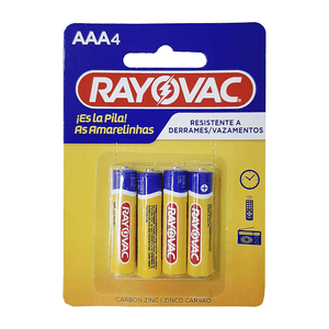 Pilha Comum Palito AAA Rayovac com 4 unidades