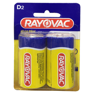 Pilha Comum Grande D Rayovac com 2 unidades