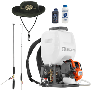 Kit com Pulverizador Costal Motorizado Husqvarna Motorizado 321s15, 15l + Óleo/Chapéu/Misturador De Combustível