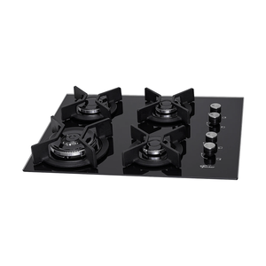 Cooktop A Gás Fischer Tc Infinity 4 Bocas, Acendimento Superautomático, Mesa De Vidro Preto - 26297-57076