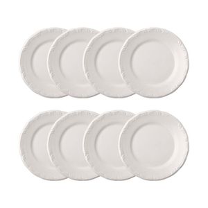 Conjunto de 8 Pratos Rasos 26cm Schmidt Pomerode, Porcelana - 114/0000