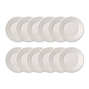 Conjunto de 12 Pratos Rasos 26cm Schmidt Pomerode, Porcelana - 114/0000