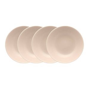 Conjunto de 4 Pratos Fundos 21cm Oxford Unni Merengue, Cerâmica