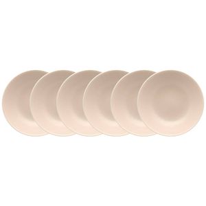 Conjunto de 6 Pratos Fundos 21cm Oxford Unni Merengue, Cerâmica