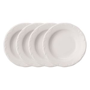 Conjunto de 4 Pratos Fundos 23cm Schmidt Pomerode, Porcelana