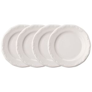 Conjunto de 4 Pratos Lanches 19cm Schmidt Pomerode, Porcelana