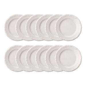 Conjunto de 12 Pratos Lanches 19cm Schmidt Pomerode, Porcelana