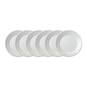 Conjunto de 6 Pratos Rasos 24cm Schmidt Convencional, Porcelana