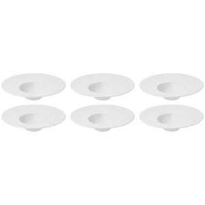 Conjunto de 6 Pratos de Entrada 30,50cm Oxford White, Porcelana