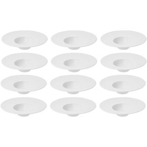 Conjunto de 12 Pratos de Entrada 30,50cm Oxford White, Porcelana