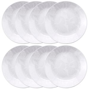 Conjunto de 8 Pratos Fundos 24cm Oxford Coup Blanc, Porcelana