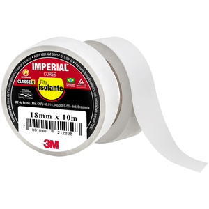 Fita Isolante 3M Imperial 18mm X 10m Branca - HB004298004