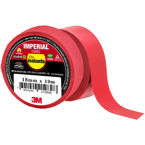 Fita Isolante 3M Imperial 18mm X 10m Vermelho - HB004298095