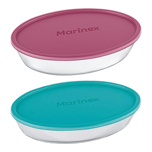 Assadeira Oval Marinex 1,6l Com Tampa, Vidro Refratário, Sortida - 6343.25