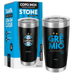 Copo Térmico Stone Brasfoot Grêmio Azul 500ml - 12234