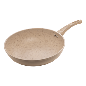 Frigideira De Indução Lyor 28cm, Alumínio Com Revestimento Cerâmico Granilite, Bege - 5220