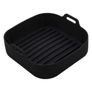 Forma Quadrada Para Air Fryer Lyor 20cm X 7cm, Silicone, Preto - 4886