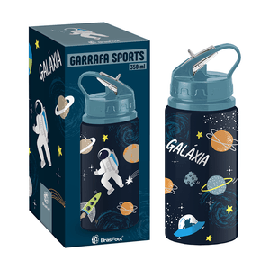 Garrafa Térmica Brasfoot Sports Astronauta 350ml Azul - 13007