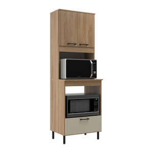 Torre Forno / Micro-Ondas Móveis Sul Maysa 5406 65cm Oak / Dunas