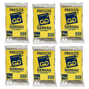 Kit Com 6kg De Prego Com Cabeça Gerdau 16x24