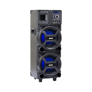 Caixa Amplificada Amvox Aca 1101 Duplo 8 Black, 1000w, Com Bluetooth