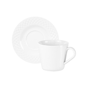 Xícara De Chá Com Pires Tramontina Ingrid 185ml, Porcelana - 96011/837