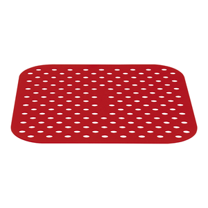 Forro Quadrado Para Air Fryer Mor 18cm, Silicone, Vermelho - 8575