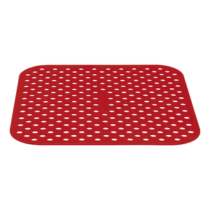 Forro Quadrado Para Air Fryer Mor 20cm, Silicone, Vermelho - 8576