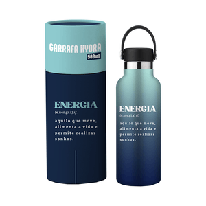 Garrafa Térmica Brasfoot Hydra Energia 500ml Azul Degradê - 13901