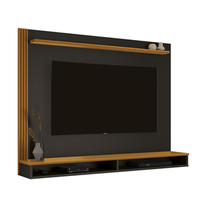 Painel Para Tv Edn Davos Até 55" Preto / Cedro - 777200