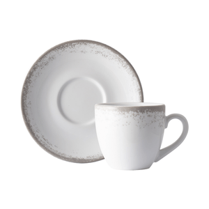 Xícara De Chá Com Pires Schmidt Nevoa Cinza 230ml, Porcelana - 2433