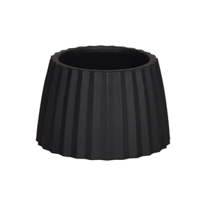 Vaso Cachepot Mor 15cm Wave Preto - 50005003