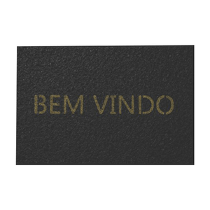 Tapete Kapazi Bem Vindo 40cm X 60cm Preto - 01730301