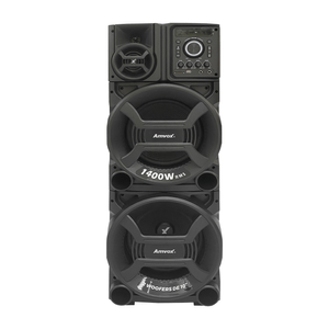 Caixa Amplificada Amvox Aca 1402 Titan Black, 1400w, Com Bluetooth
