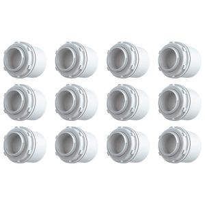 Kit Com 12 Conectores Box Reto 3/4" Branco Inpol - 382