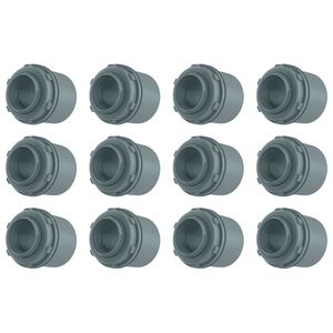 Kit Com 12 Conectores Box Reto 3/4" Cinza Inpol - 308