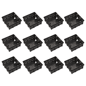 Kit Com 12 Caixas De Embutir Bet Plásticos 4x4 Preta - CX44102
