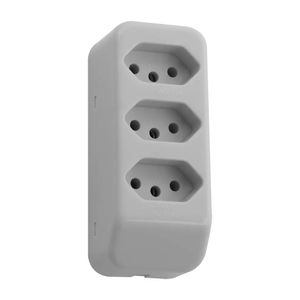 Tomada PAD Móvel Multiplicador 2P+T 20A Tripla CZ Fame - 3136